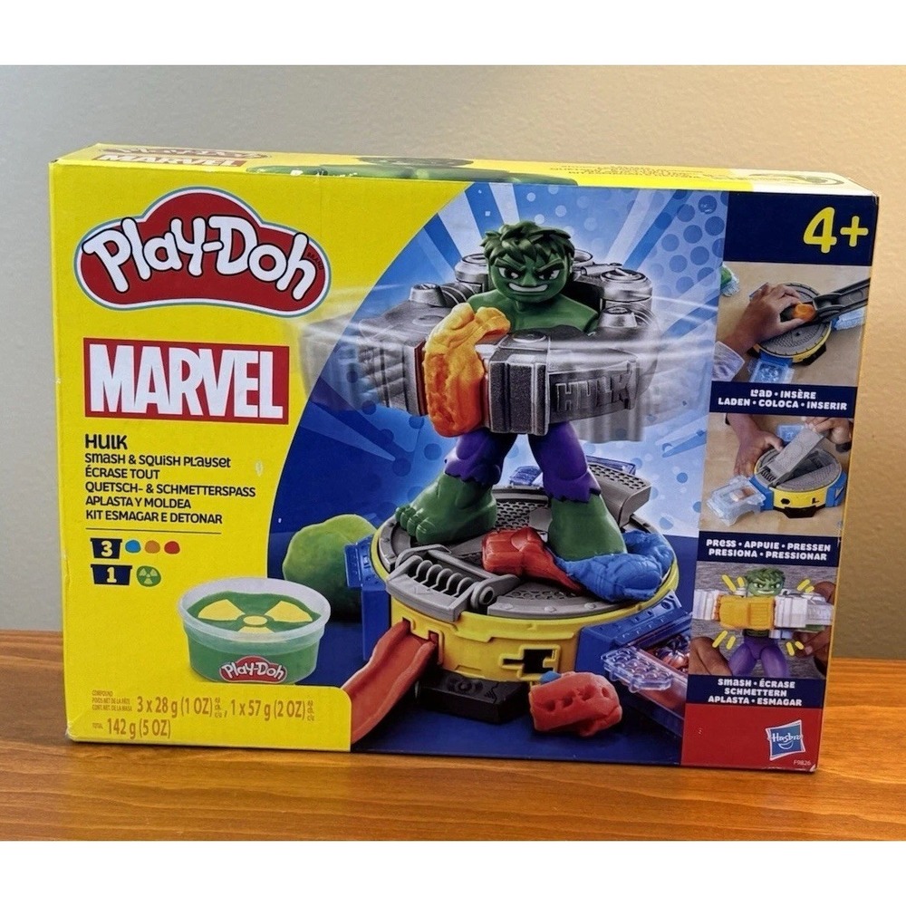 Play-Doh Marvel Hulk Smash & Squish Playset Hulk Action Figure F9826 NEW